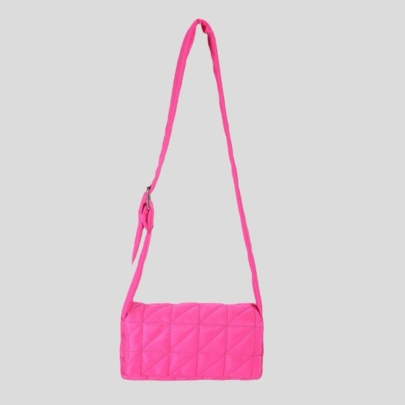 Pink Quilted Crossbody Puffer Shoulder Bag Handbag Nwt - Picture 4 of 8